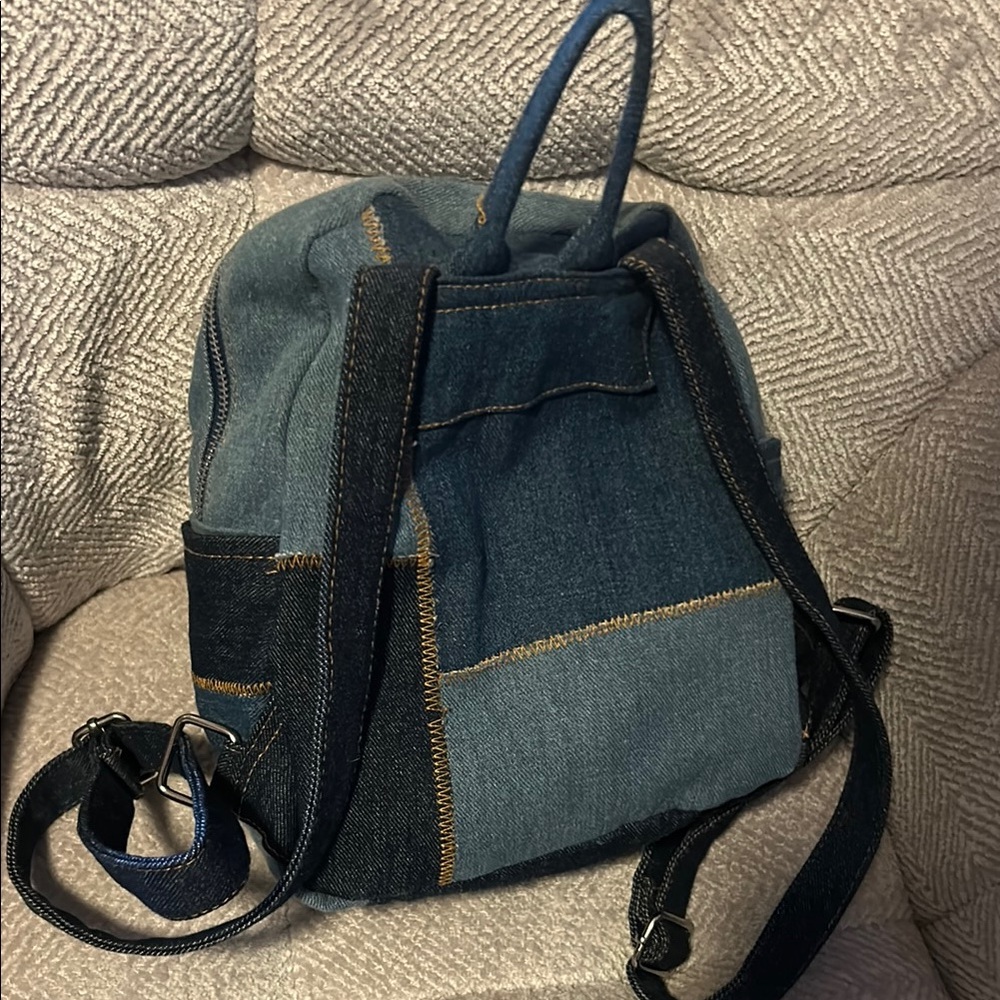 Bdg Mini Denim Patchwork Backpack - image 3